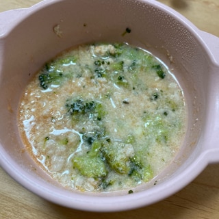 離乳食　とりとトマトブロッコリーの豆乳スープ
